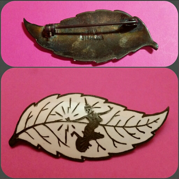 STERLING "SIAMESE DANCER" BROOCH - Picture 1 of 1